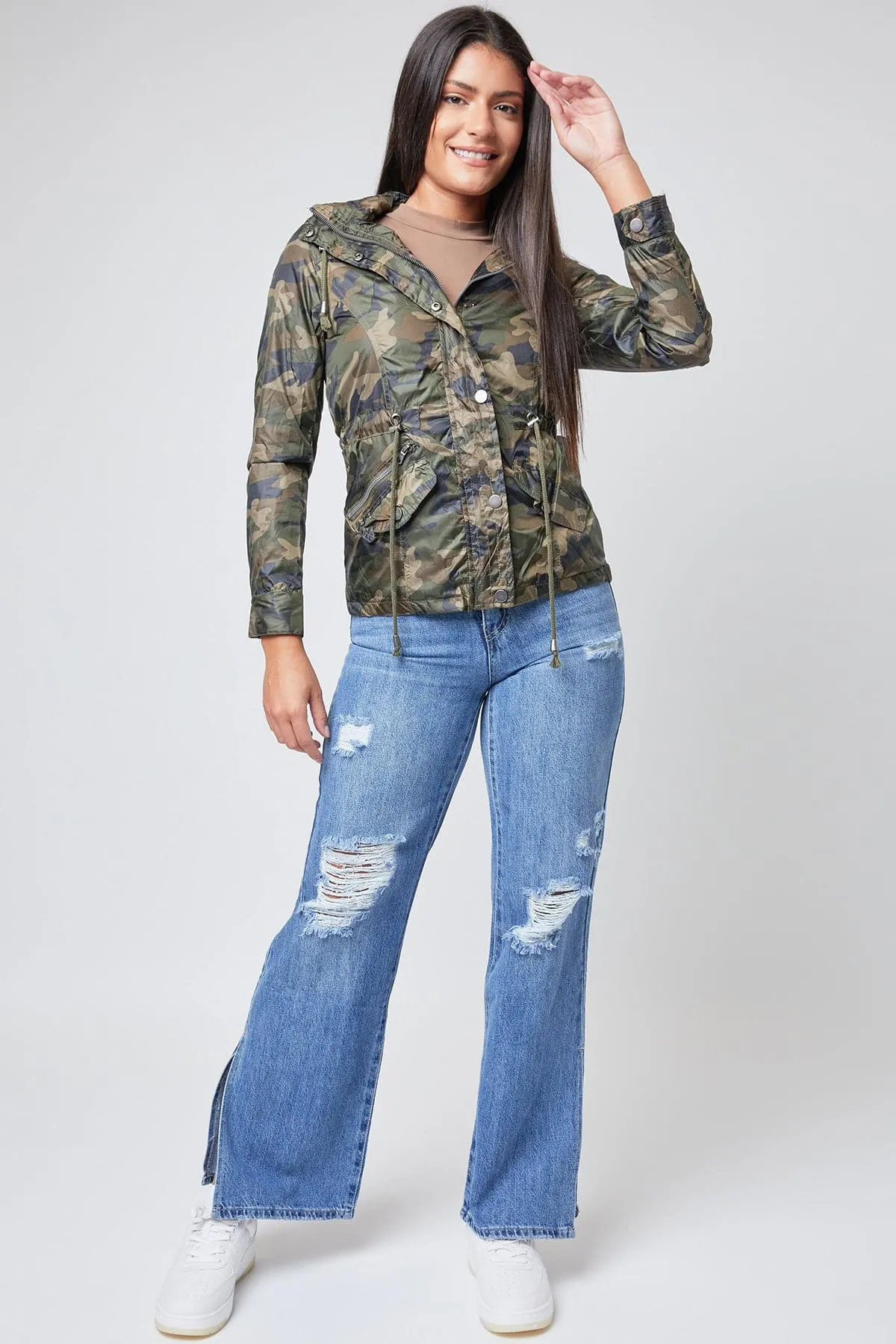 Women's Lightweight Windbreaker with Removable Hood Deal sold by YMI