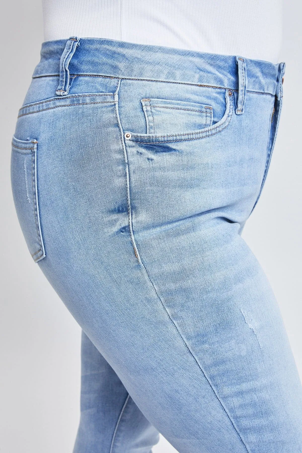 Women's Plus Size Sustainable Curvy Fit High Rise Skinny Jeans sold by YMI product image thumbnail 3