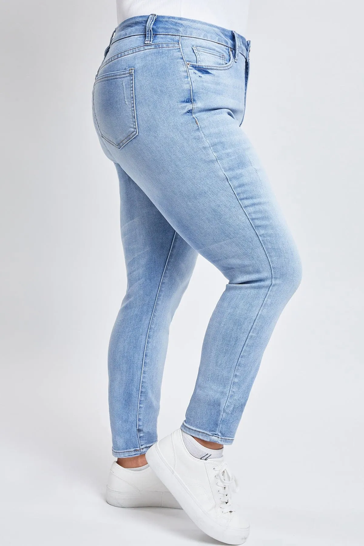 Women's Plus Size Sustainable Curvy Fit High Rise Skinny Jeans sold by YMI product image thumbnail 4