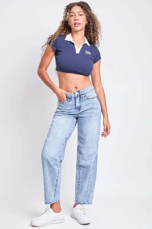 Women's Rigid Detailed Barrel Jeans sold by YMI