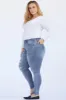 Women's Plus Size High Rise Skinny Jeans sold by YMI