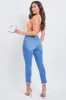 Women's WannaBettaButt 3-Button Fray Hem Flood sold by YMI