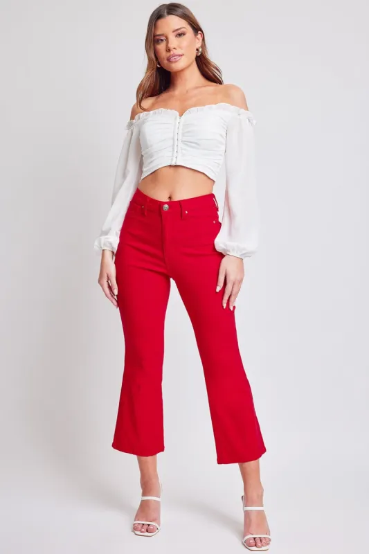 Women's Hyperstretch Cropped Kick Flare Leg sold by YMI