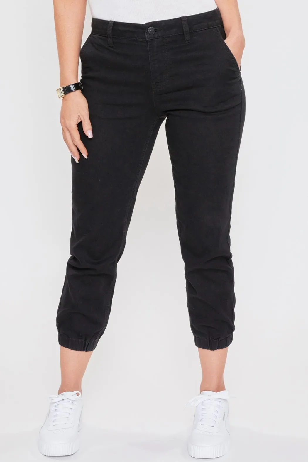 Women's Petite Mid Rise Joggers With Elastic Hem sold by YMI product image thumbnail 2