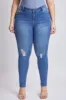 Women's Plus Essential Skinny Jeans sold by YMI