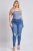 Women's Plus Essential Skinny Jeans sold by YMI
