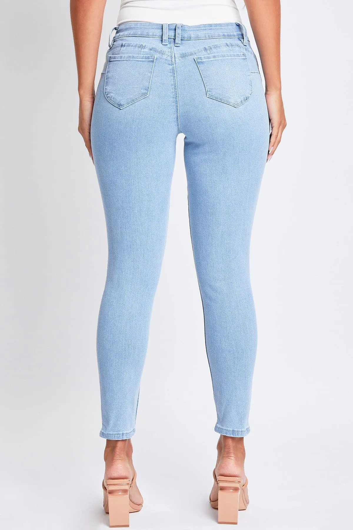 Women's Sustainable WannaBettaButt Skinny Distressed Jeans sold by YMI product image thumbnail 4