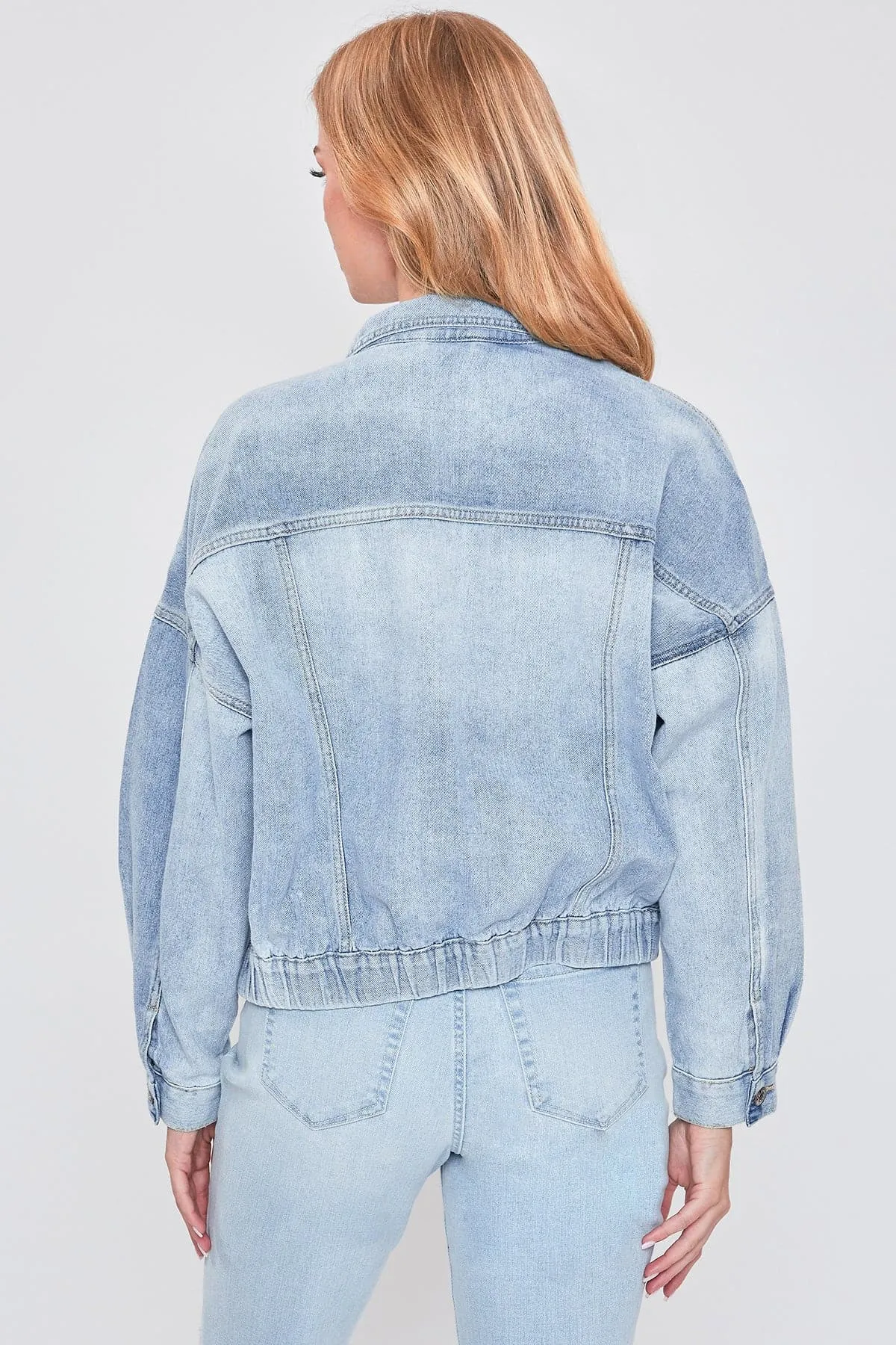 Rubi's Pick - Women's 80's Style Denim Jacket With Elastic Hem sold by YMI product image thumbnail 5