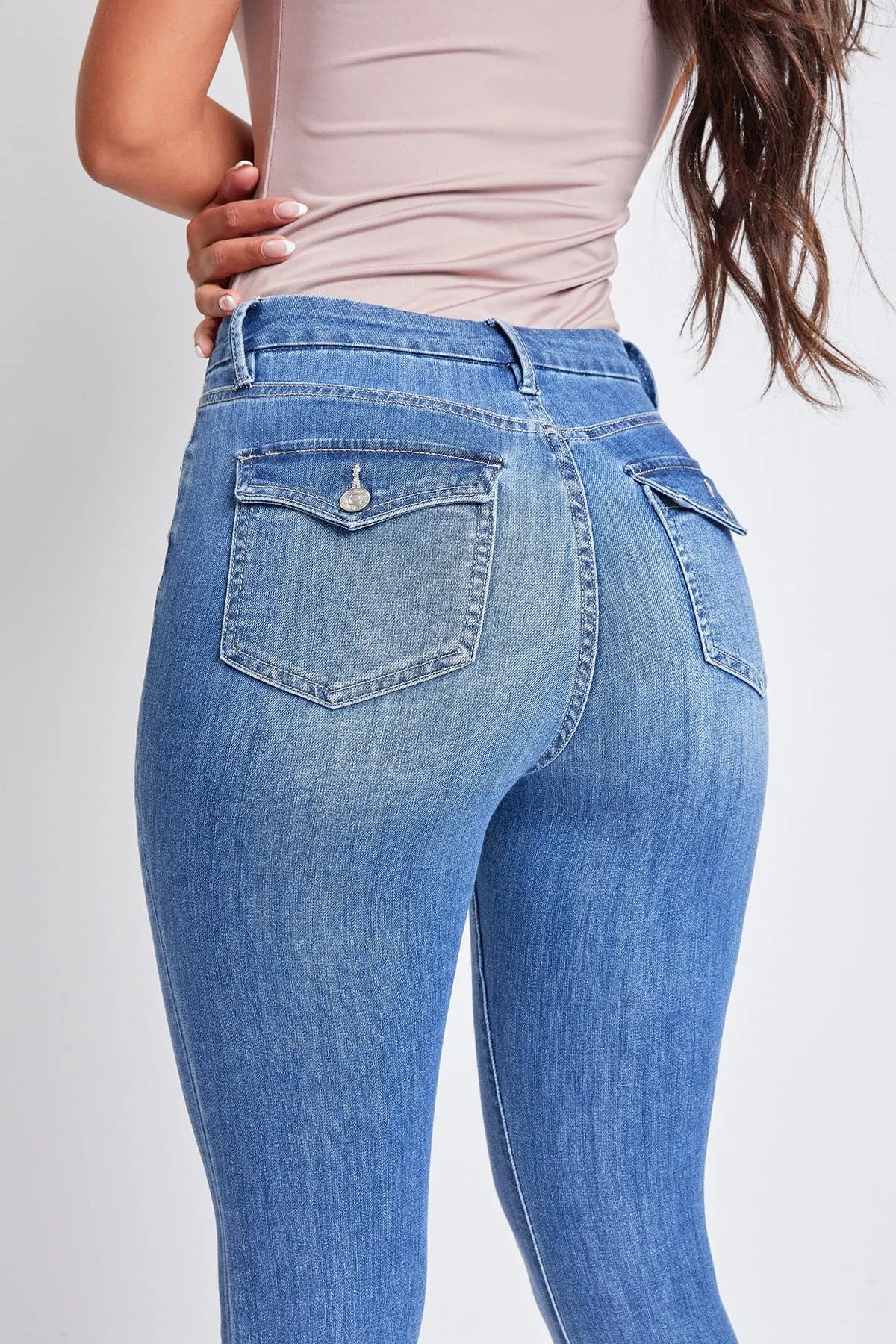 Women's Curvy Fit Ultra High Rise Bootcut Jeans sold by YMI product image thumbnail 4