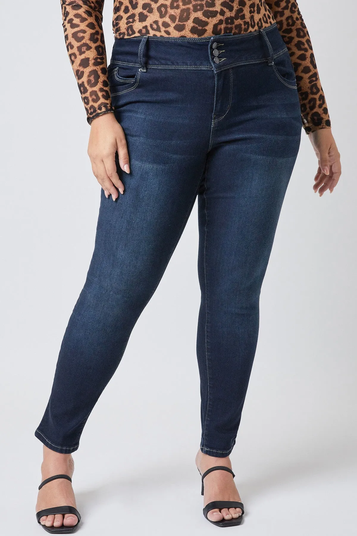 Women's Plus 3 WannaBettaButt Mid-Rise Skinny sold by YMI product image thumbnail 2