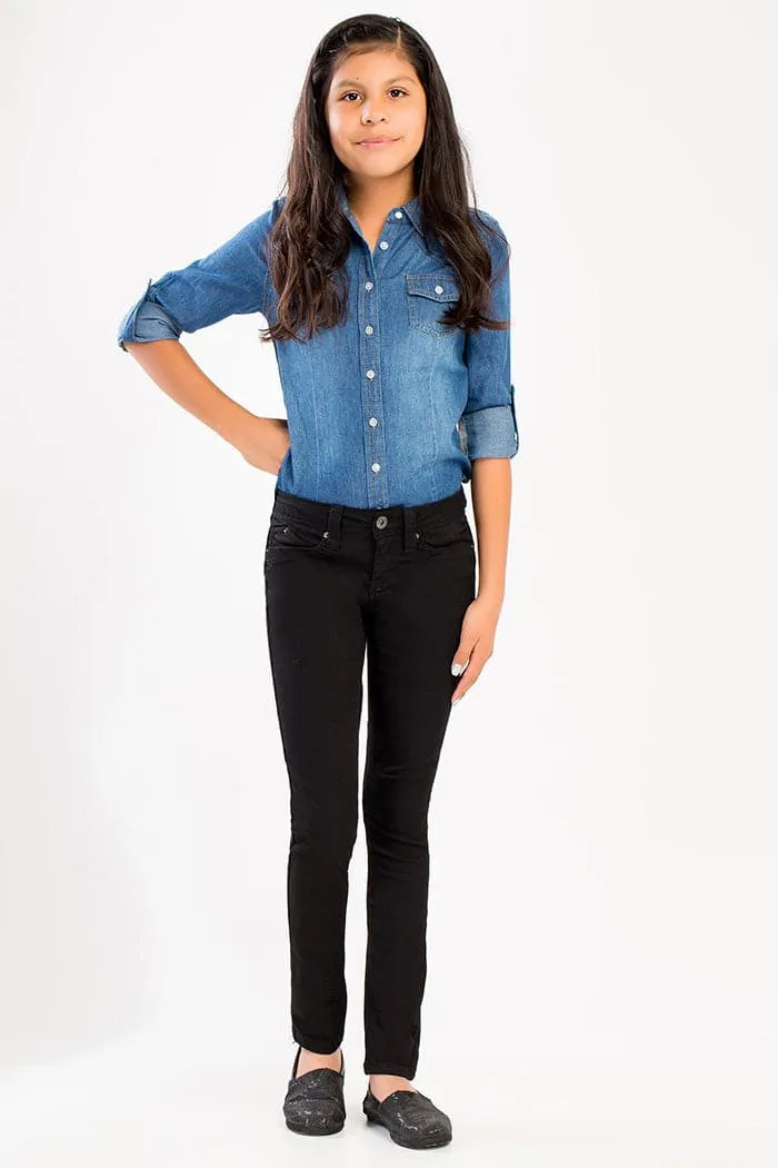 Girls WannaBettaFit Twill Skinny Jeans sold by YMI product image thumbnail 5