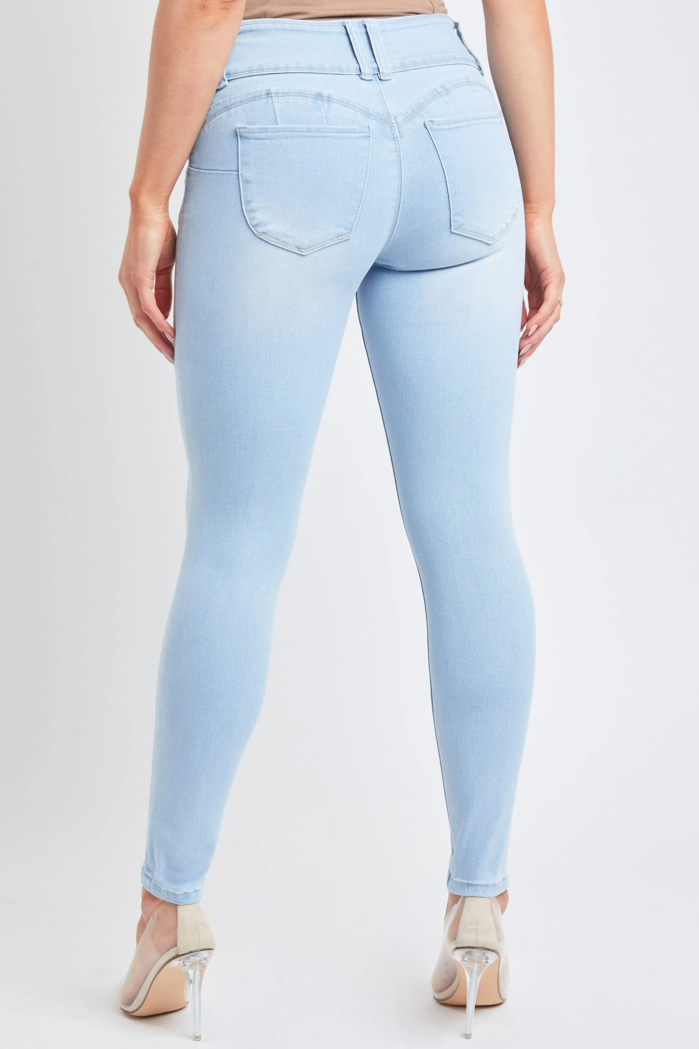 Women's WannaBettaButt 3-Button Skinny Jeans sold by YMI product image thumbnail 4