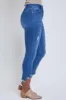 Women's Curvy Fit High Rise Frayed Slanted Ankle Jean sold by YMI