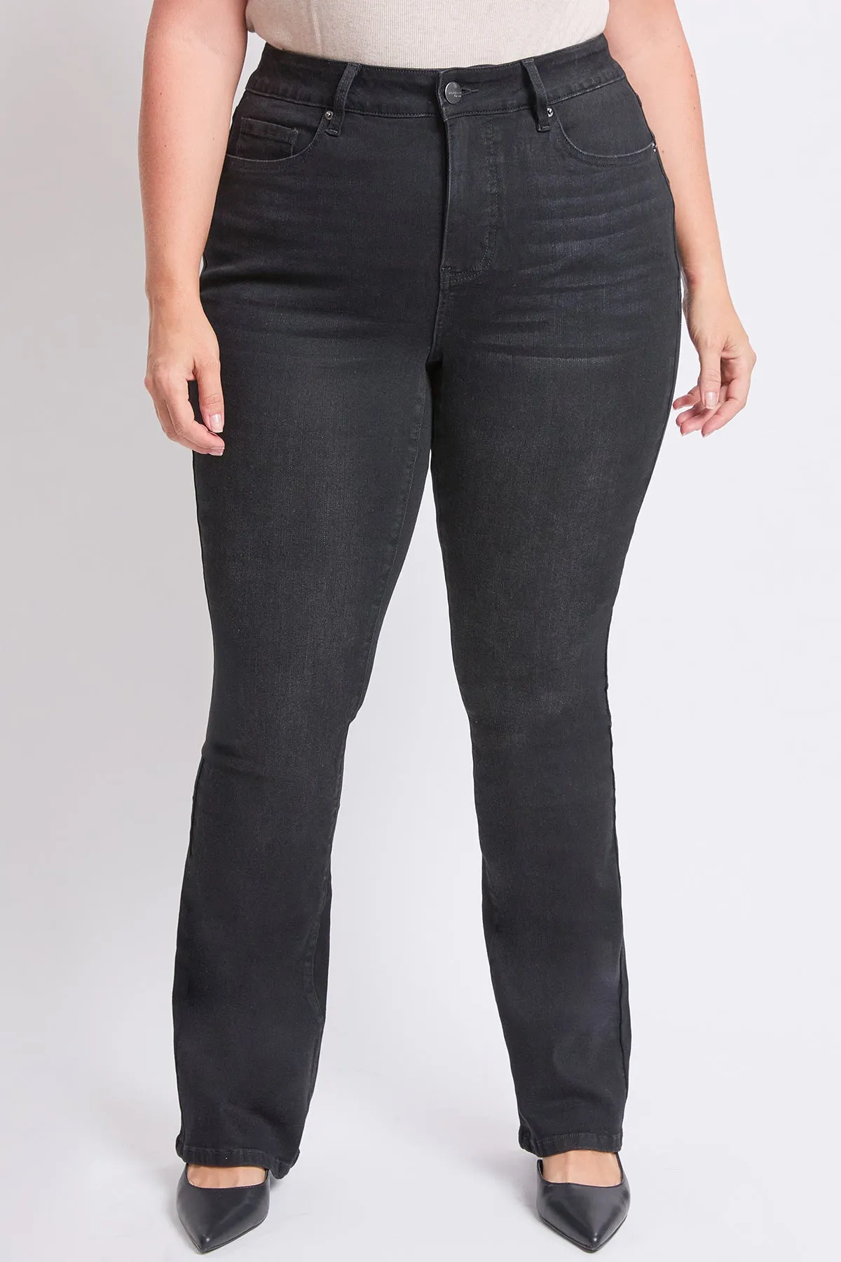 Women's Plus High Rise Slim Bootcut Jeans sold by YMI product image thumbnail 2