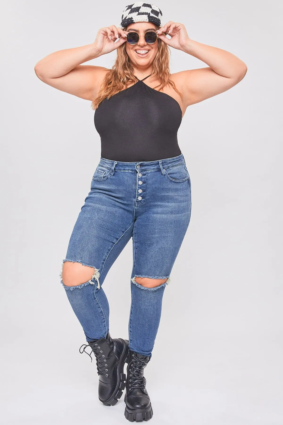 Women's Plus Dream Ankle Jeans sold by YMI product image thumbnail 5