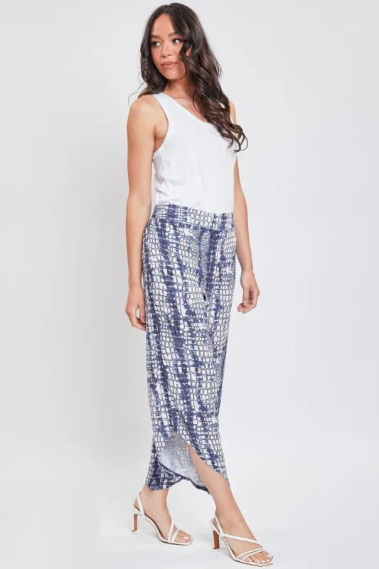 Women's Lifestyle High Rise Linen Pants With Curved Hem sold by YMI
