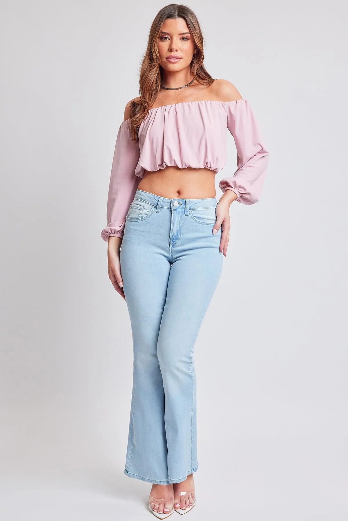 Women's Essential Non-Distressed Flare Jeans sold by YMI product image thumbnail 5