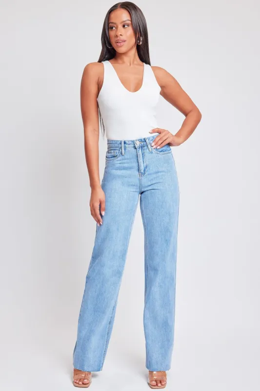 Women´s High Rise Wide Leg With Raw Hem sold by YMI