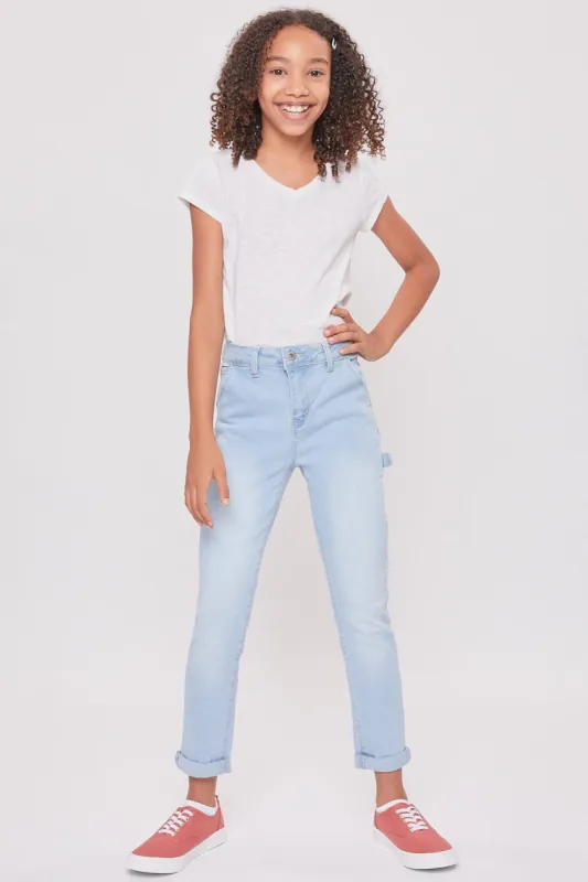 Girls Roll Cuff Carpenter Jeans sold by YMI
