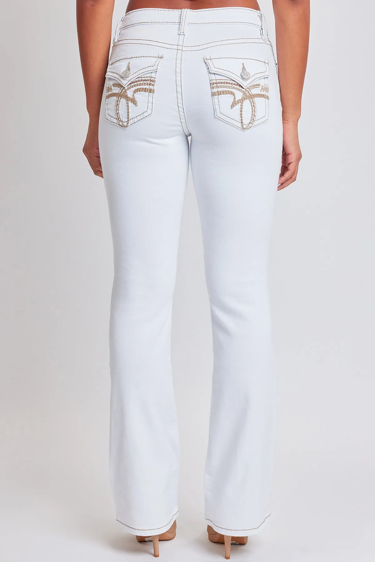 Women’s Premium Heavy Stitch Mid-Rise Bootcut Jeans sold by YMI product image thumbnail 4