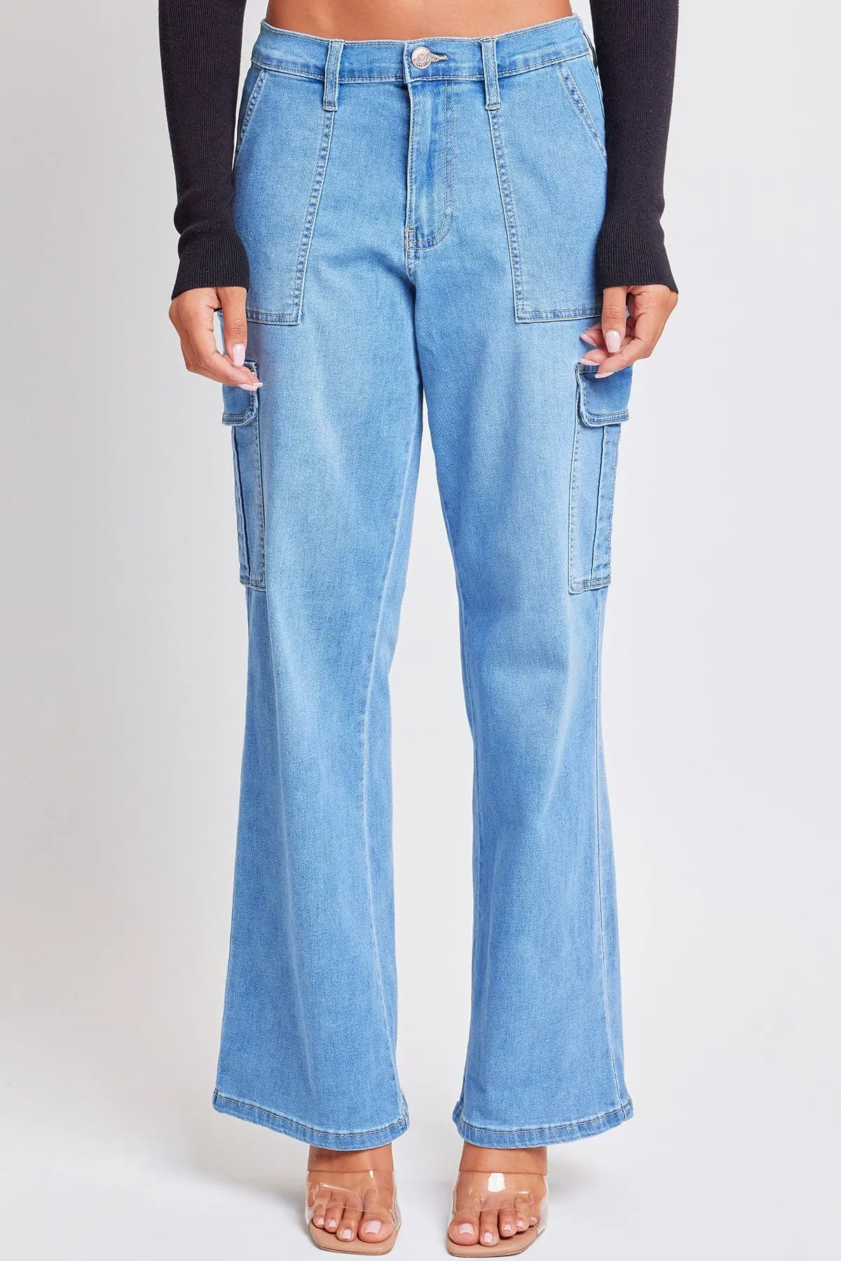 Women’s Elastic Waist Cargo Jean sold by YMI product image thumbnail 2