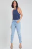 Women's Vintage 2 Button Ankle Jean With Side Slits sold by YMI