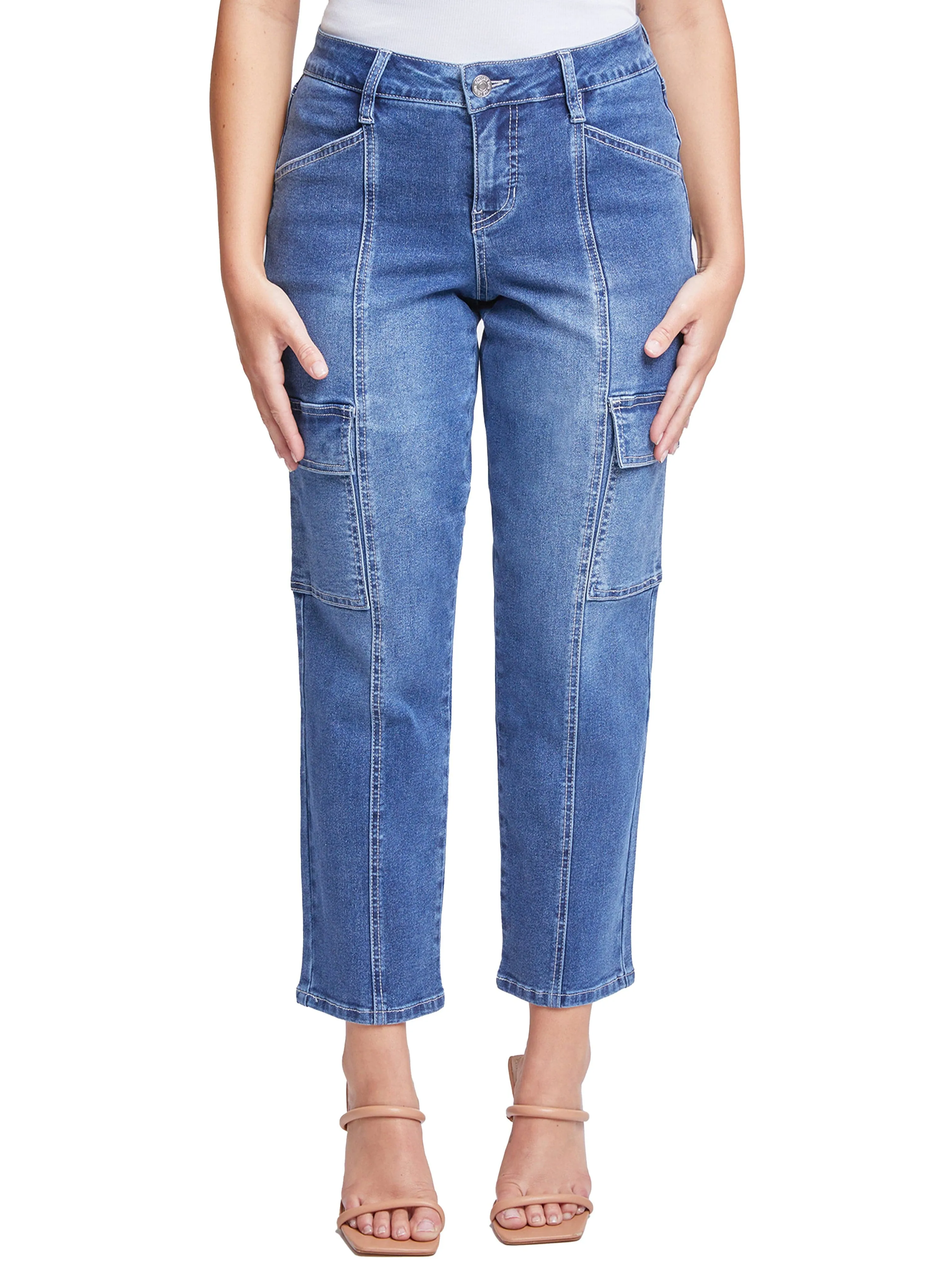 Women's Mid Rise Cargo Pants sold by YMI product image thumbnail 2