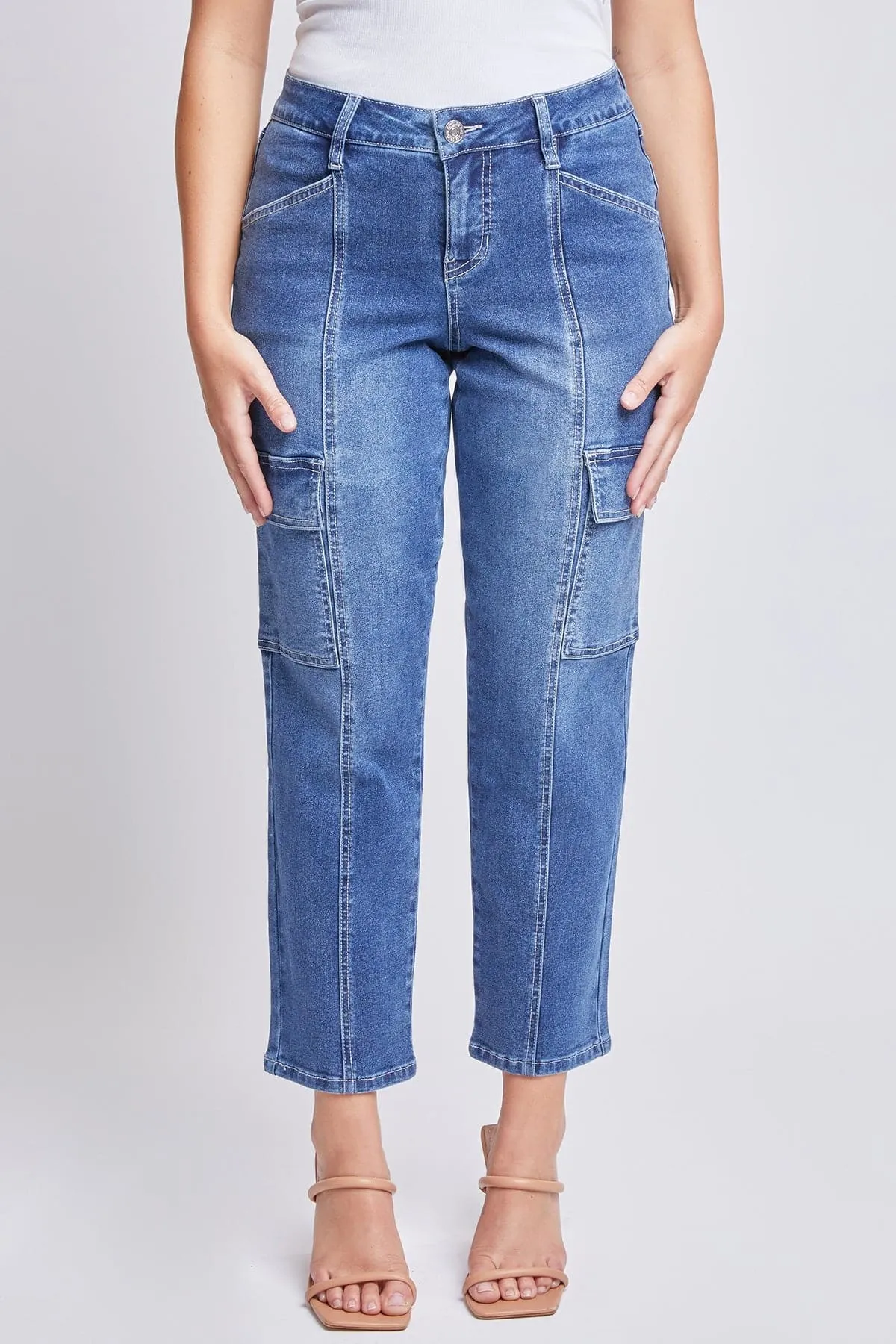 Women's Mid Rise Cargo Pants sold by YMI product image thumbnail 4