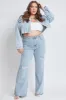 Women's Plus High Rise Relaxed Wide Leg Jeans sold by YMI