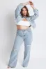 Women's Plus High Rise Relaxed Wide Leg Jeans sold by YMI