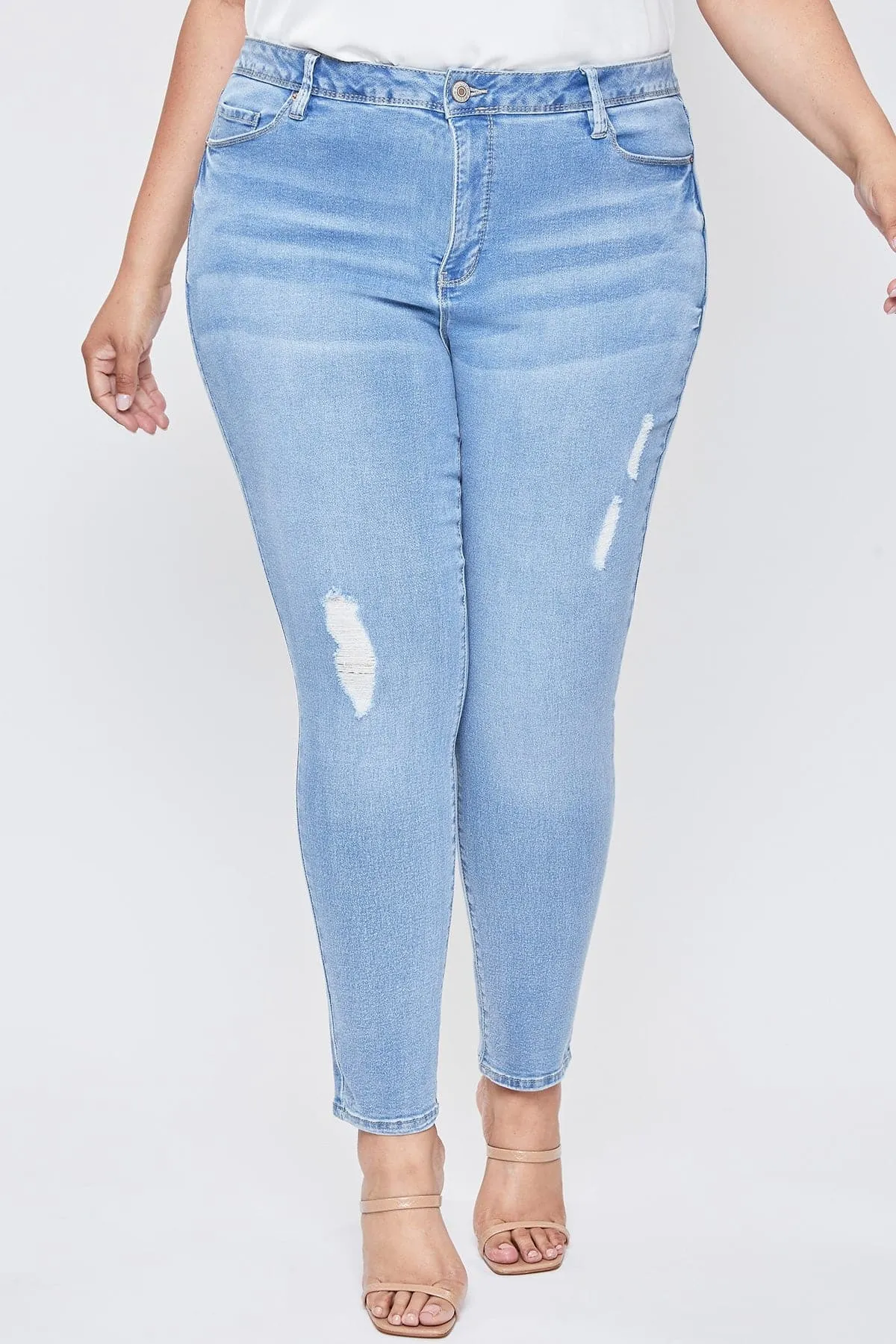 Women's Plus Size Tummy Control High Rise Skinny Jean sold by YMI product image thumbnail 2