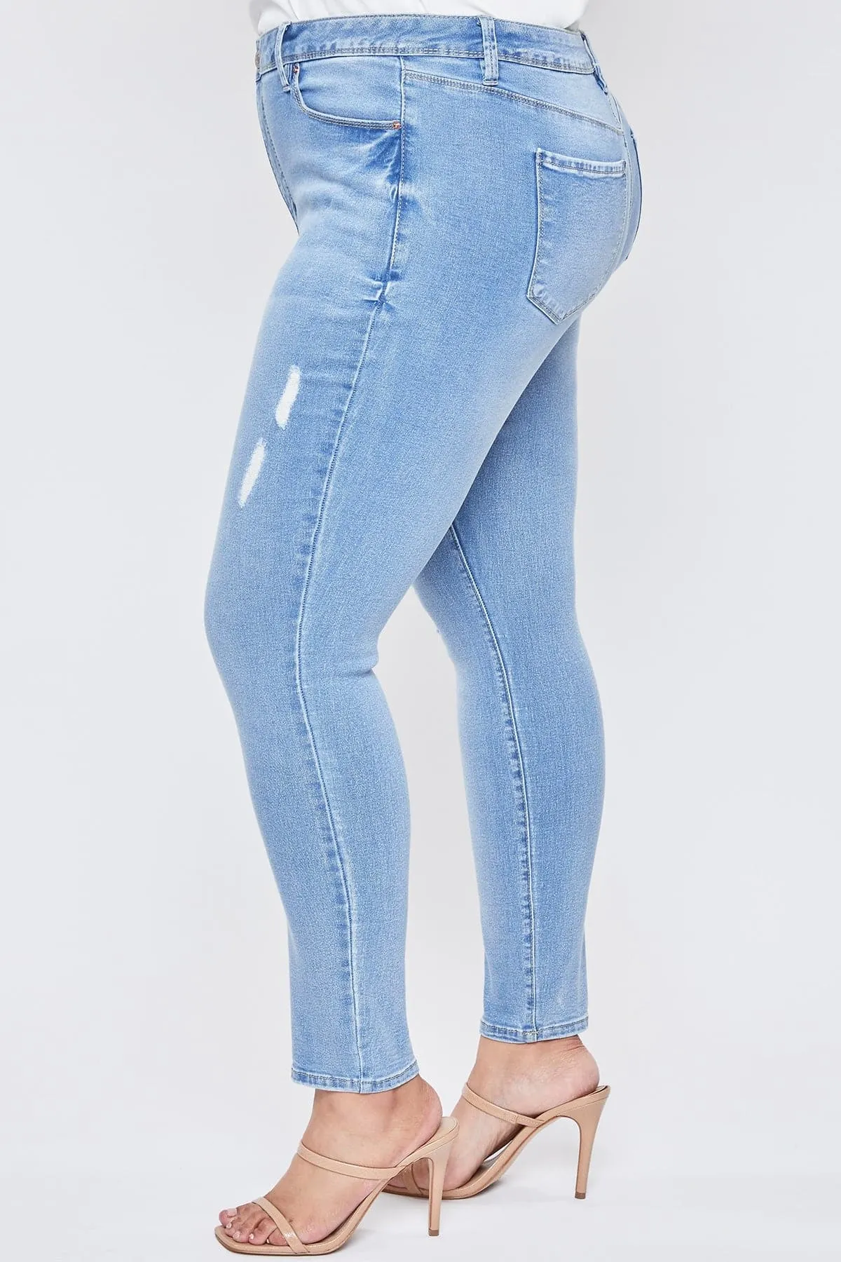 Women's Plus Size Tummy Control High Rise Skinny Jean sold by YMI product image thumbnail 3