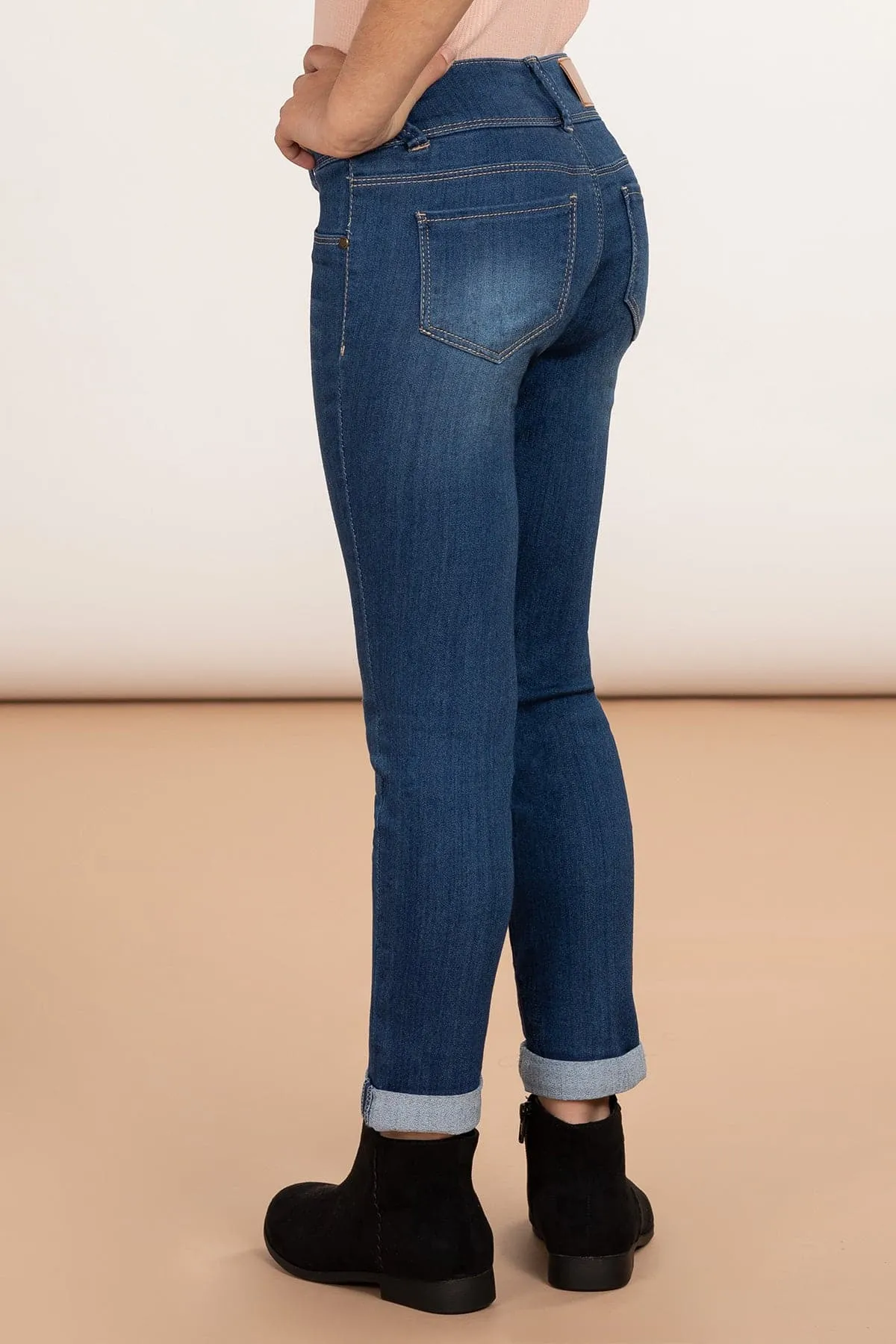 Girls Versatile Cuff Skinny Jeans sold by YMI product image thumbnail 4