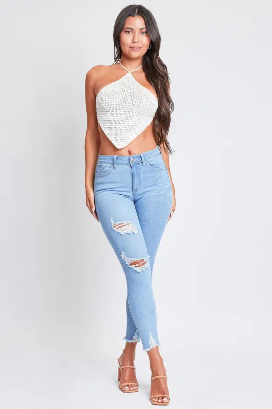 Women's Sustainable WannaBettaButt Ankle Jeans sold by YMI