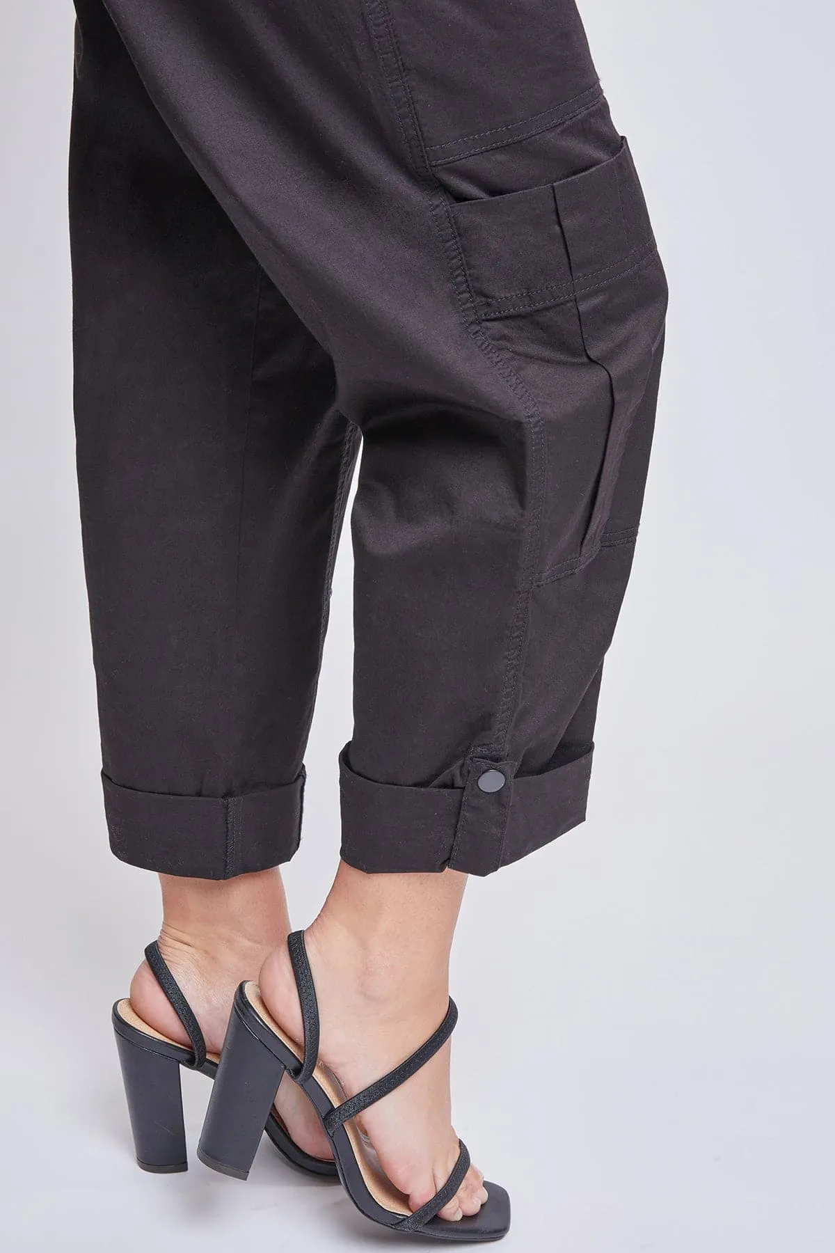 Women's Wide Cargo Pants with Roll Tab Hem sold by YMI product image thumbnail 5