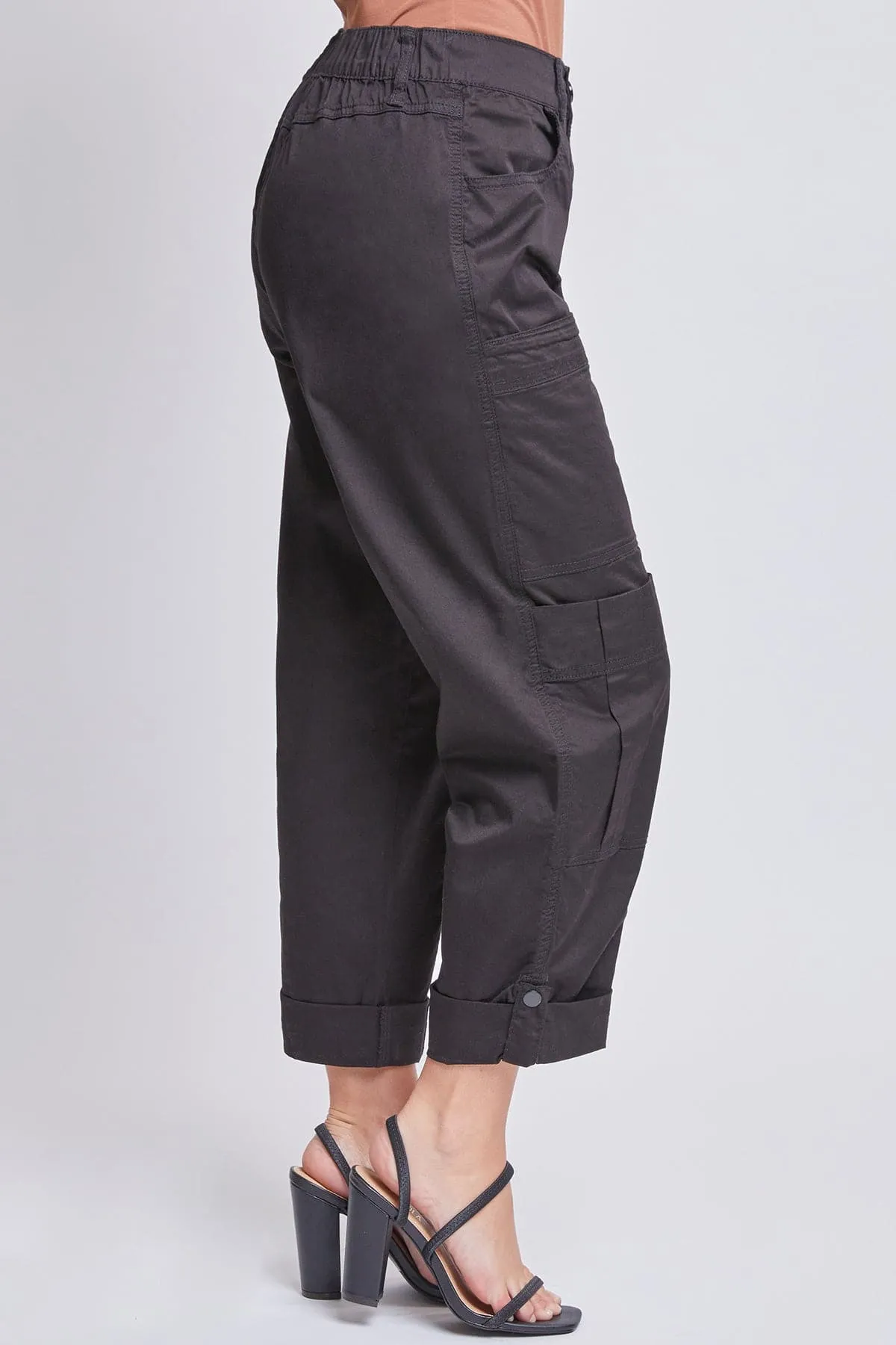 Women's Wide Cargo Pants with Roll Tab Hem sold by YMI product image thumbnail 3