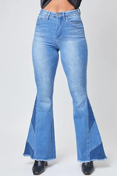Women's Sustainable Block Panel Flare Jeans sold by YMI product image thumbnail 2