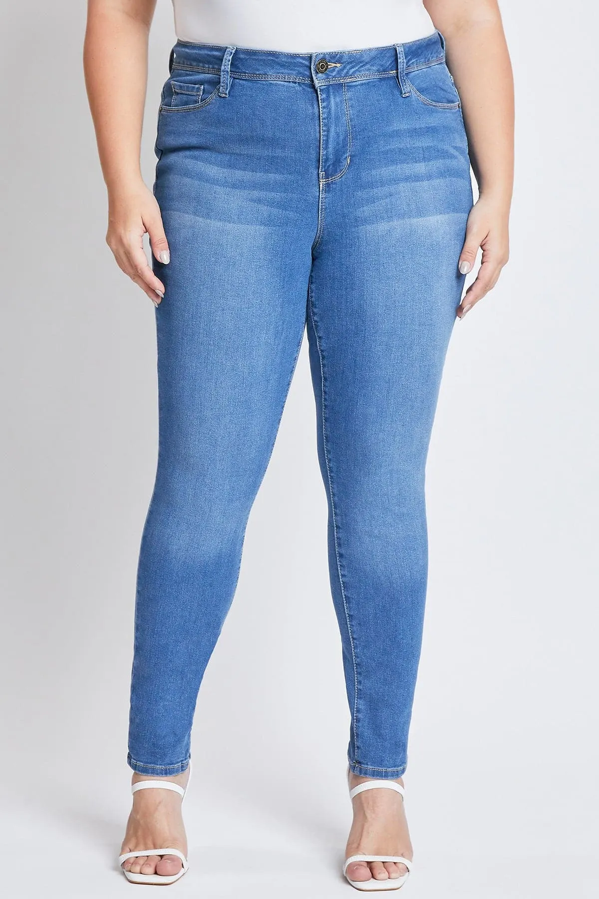 Women's Plus Essential Sustainable Skinny Jeans sold by YMI product image thumbnail 3