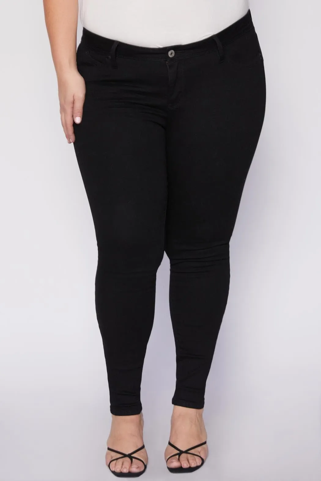 Women's Plus Size WannaBettaButt Skinny Jeans sold by YMI product image thumbnail 2