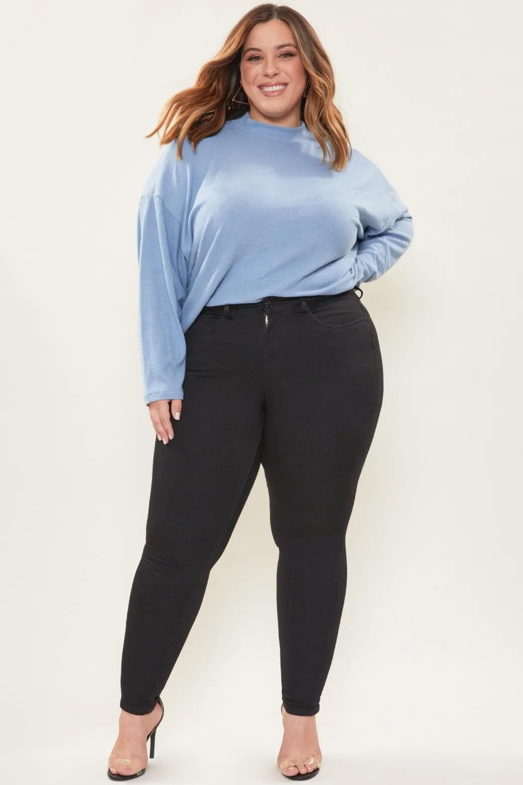 Women's Plus Size Hyperdenim Super Stretchy Jean sold by YMI