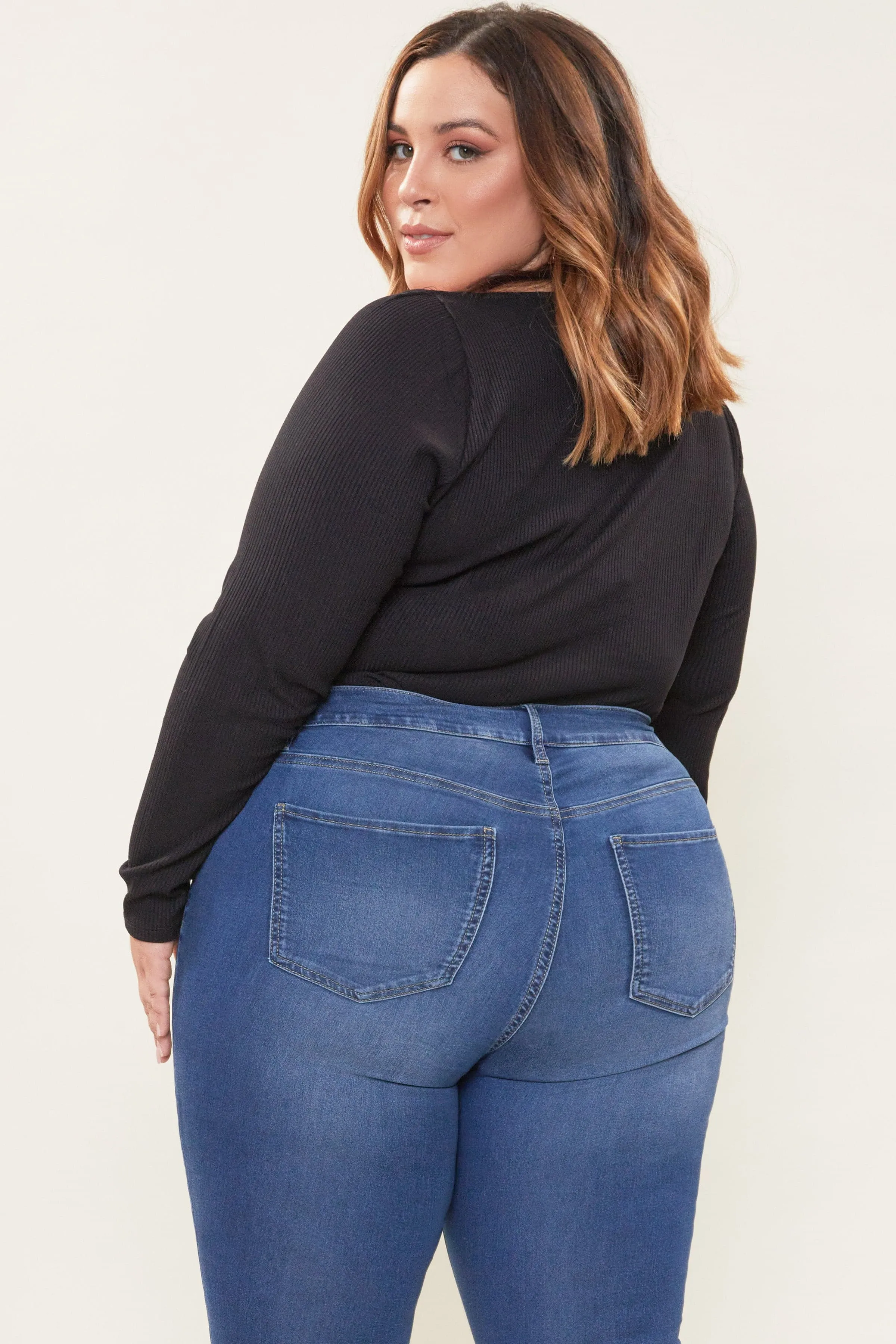 Women's Plus Size Hyperdenim Super Stretchy Jean sold by YMI product image thumbnail 5