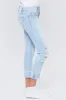 Girls WannaBettaFit Mid-Rise Mega Cuff Skinny Jeans sold by YMI
