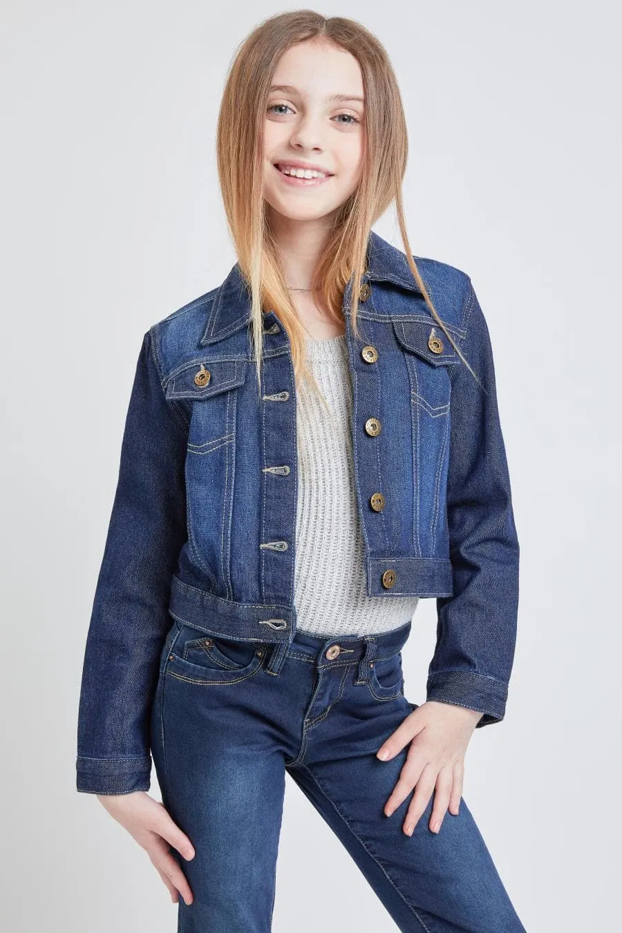 Girls Essential Denim Jacket sold by YMI