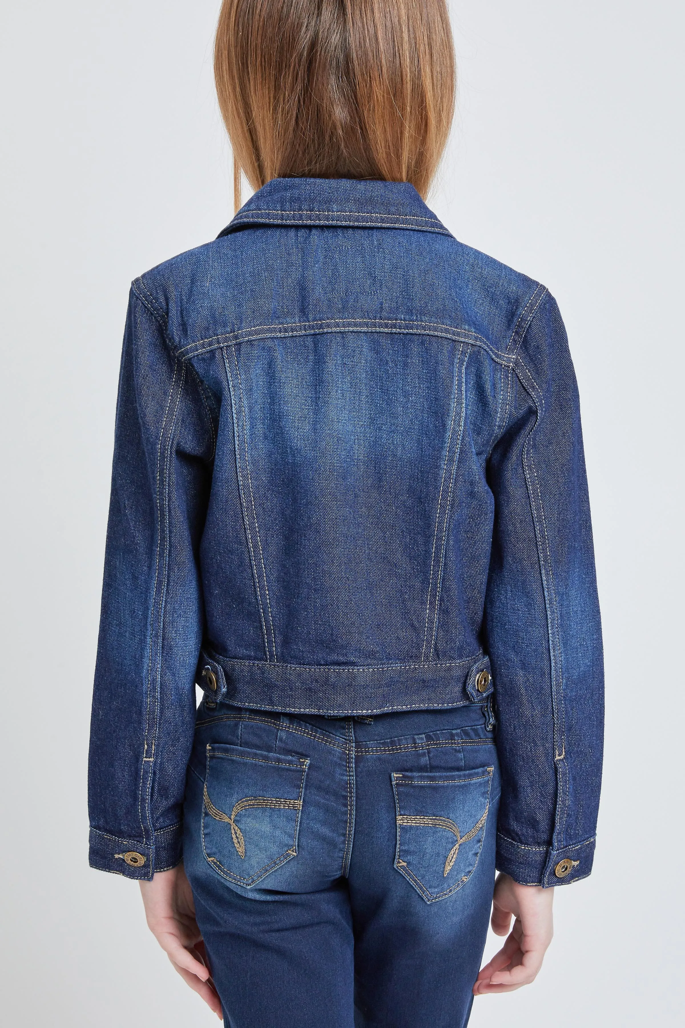 Girls Essential Denim Jacket sold by YMI product image thumbnail 4