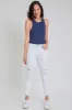 Women's High Rise Skinny Ankle Jean With Double Frayed Hem Sustainable sold by YMI
