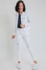 Women's High Rise Skinny Ankle Jean With Double Frayed Hem Sustainable sold by YMI