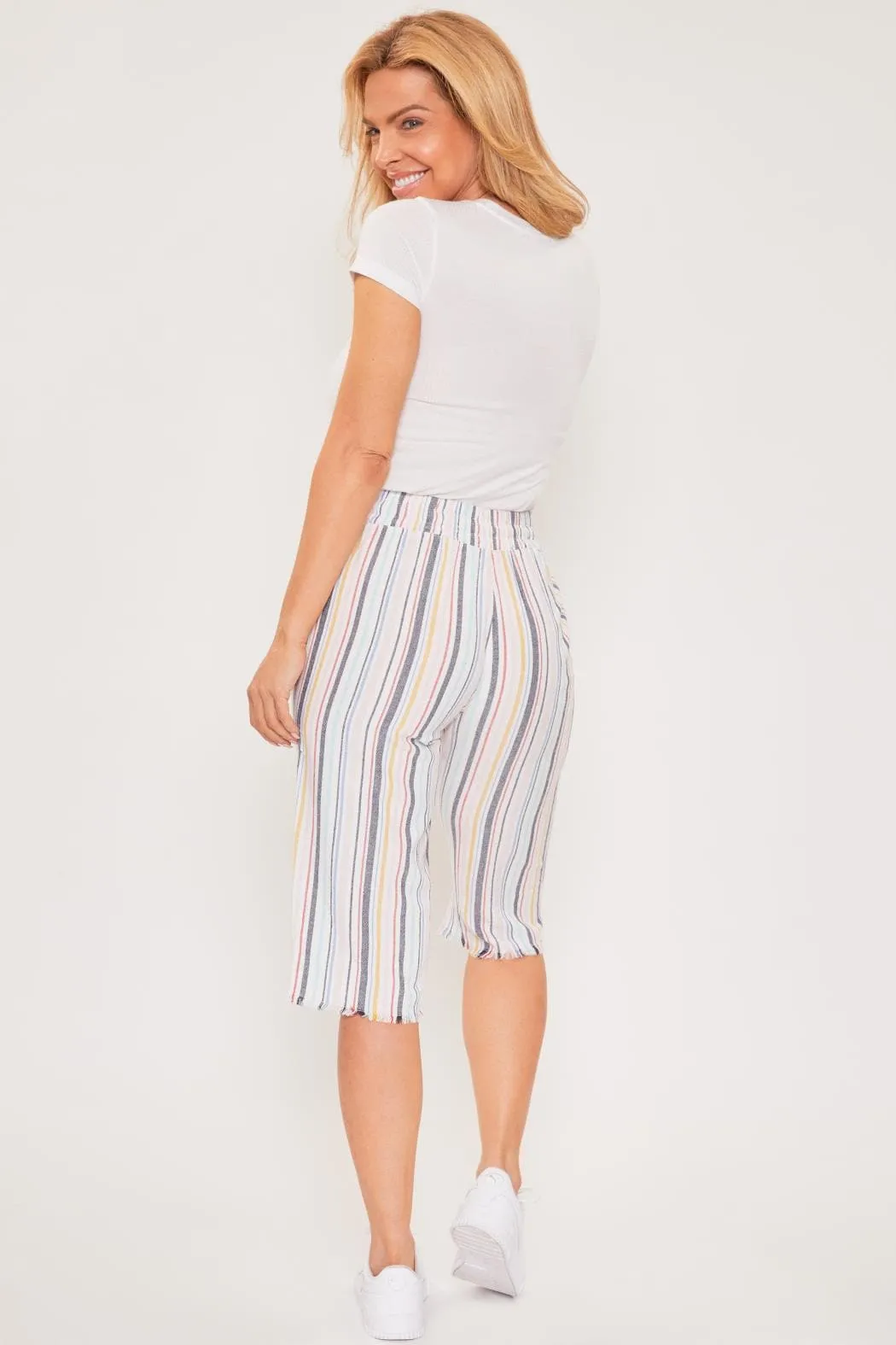 Women's Petite Linen Capri With Fray Hem sold by YMI product image thumbnail 5