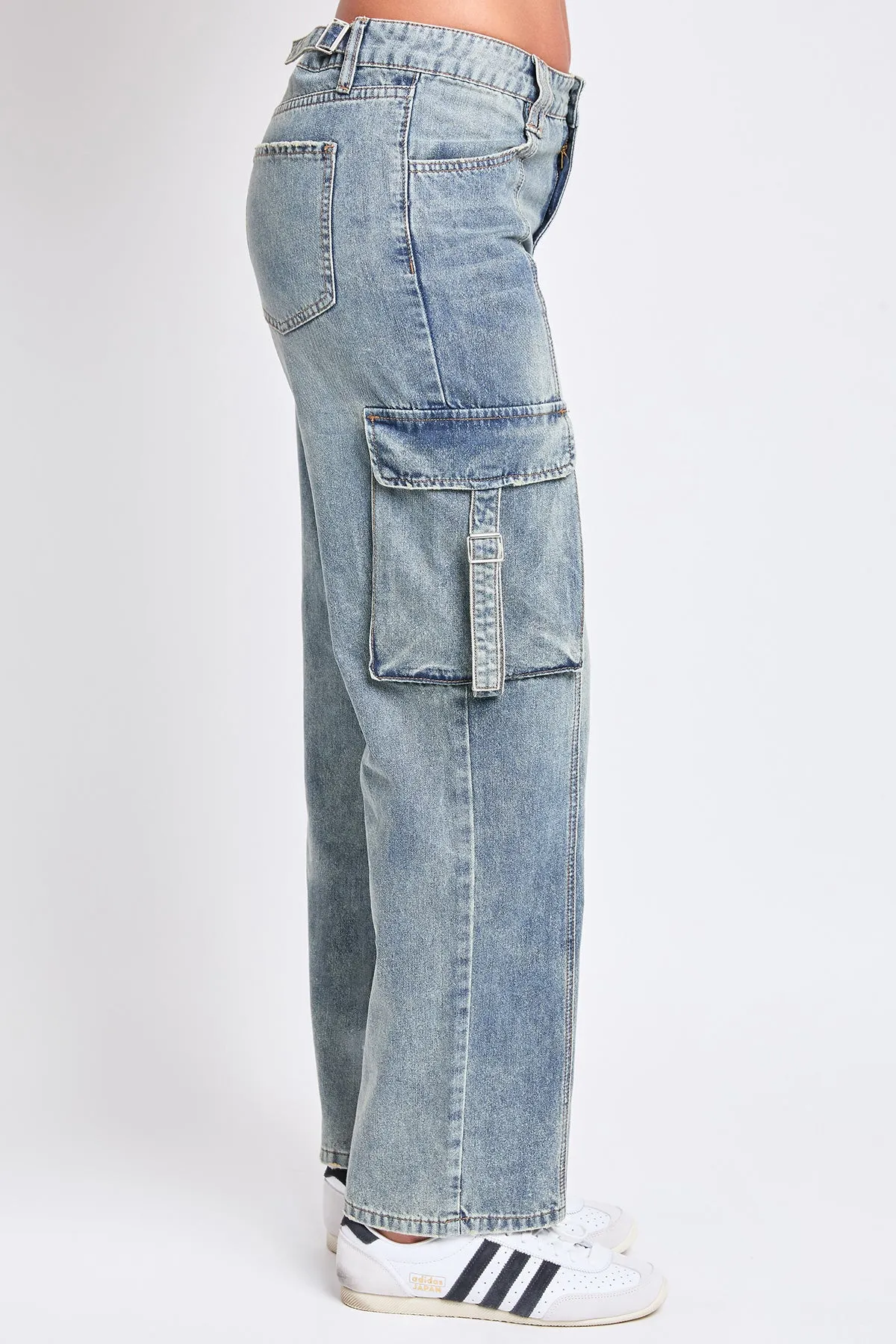 Women's Adjustable Waist Cargo Straight Jeans sold by YMI product image thumbnail 3