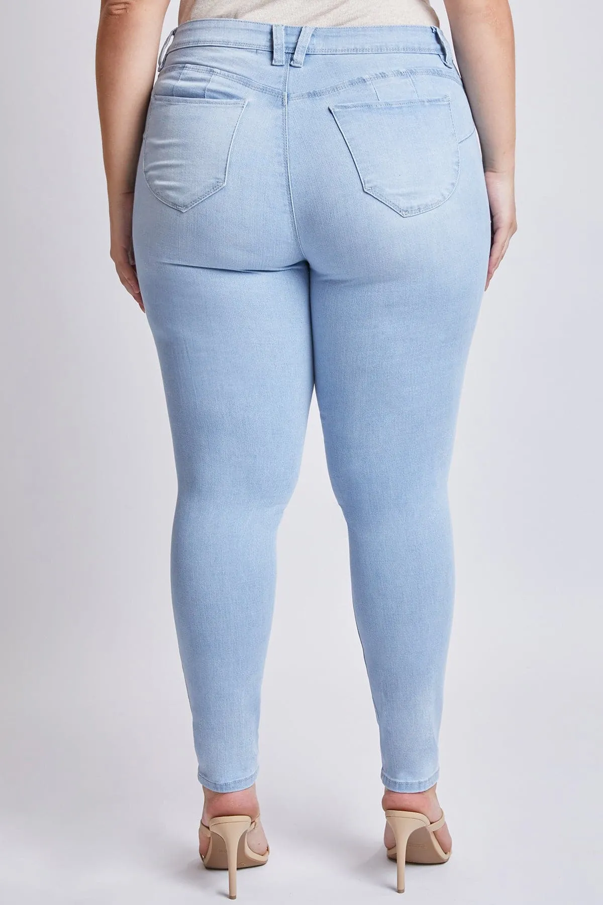 Women's Plus Size Sustainable WannaBettaButt Skinny Jeans sold by YMI product image thumbnail 4