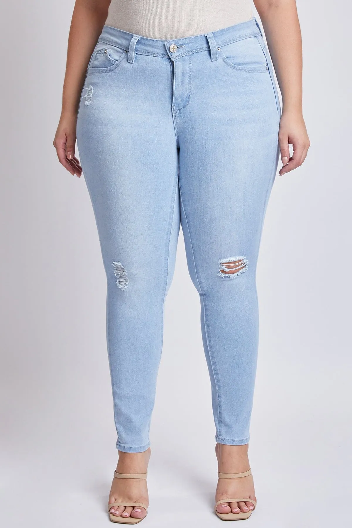 Women's Plus Size Sustainable WannaBettaButt Skinny Jeans sold by YMI product image thumbnail 2